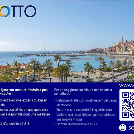 Lägenhet Joli 2p A Avec Vue Sur Et Terrasse - Fr-1-196-187 Menton